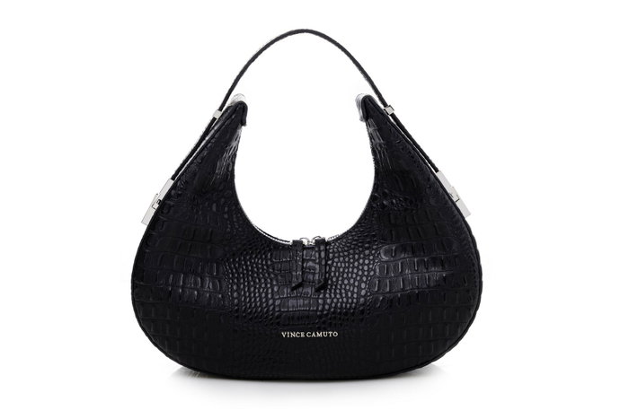 Vince Camuto Bolso Croco Black de Mano Piel Sintética Negro